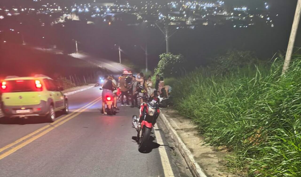 Colisão na ‘ladeira da Betel’ deixa casal ferido em São Miguel dos Campos
