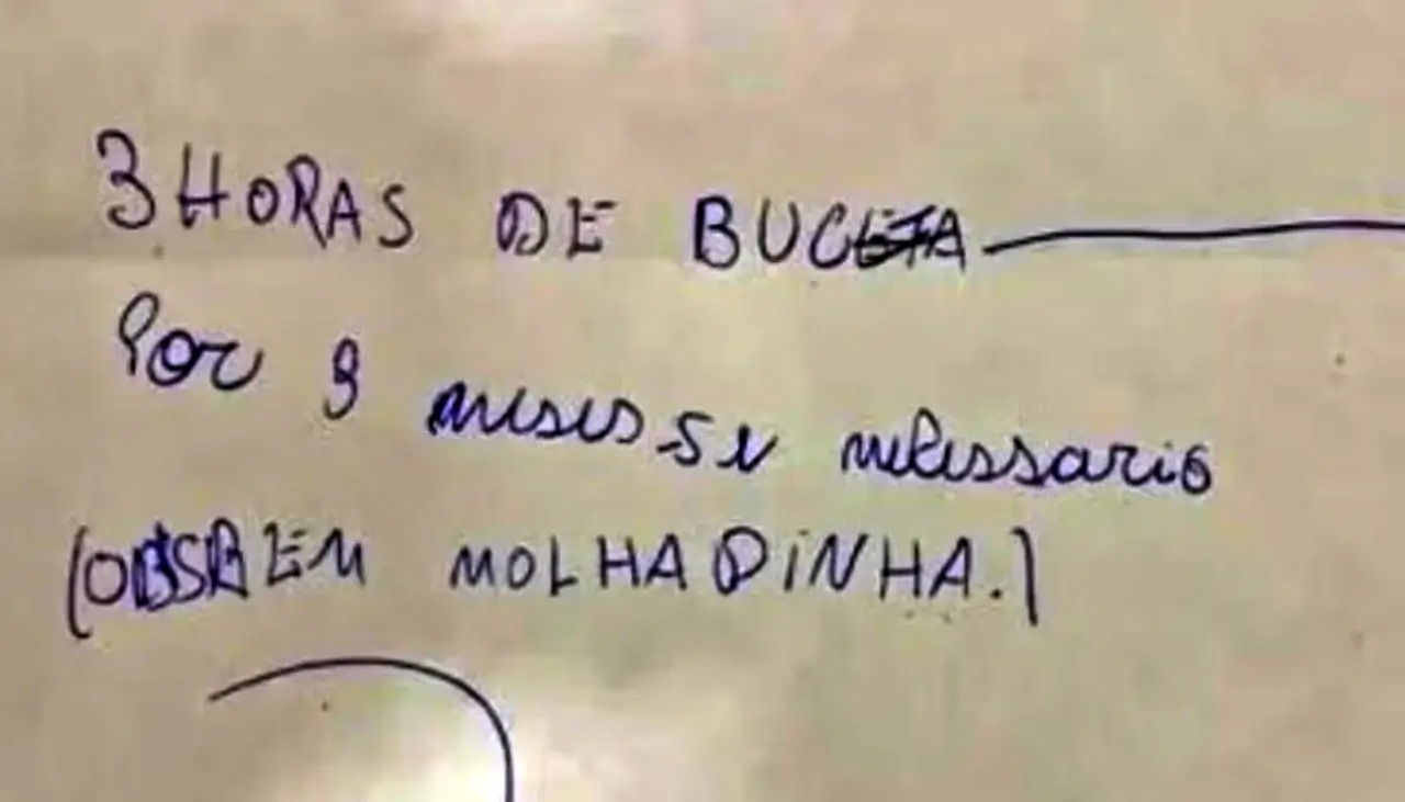 "3 horas de buce** bem molhadinha": Estagiárias são demitidas após receita viralizar na internet